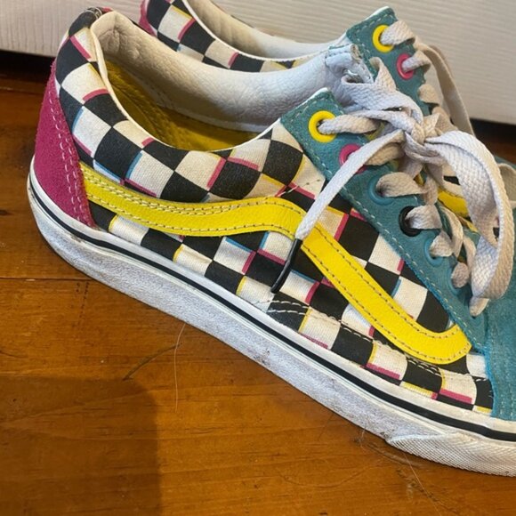 Vans Old Skool 'Crazy Checks' Suede Skateboard Sneakers Running Shoes - Picture 6 of 11